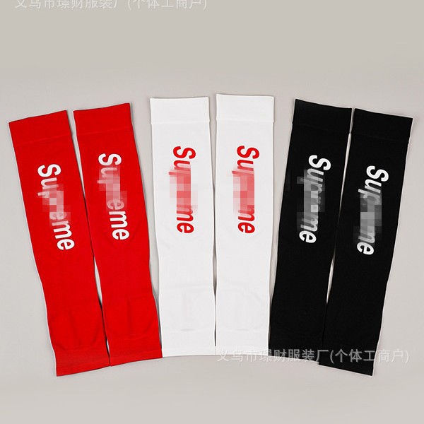 European and American style letter-printed ice sleeves, unisex sun-protective arm sleeves, thin summer arm covers made of ice silk, suitable for cycling, driving, and sports