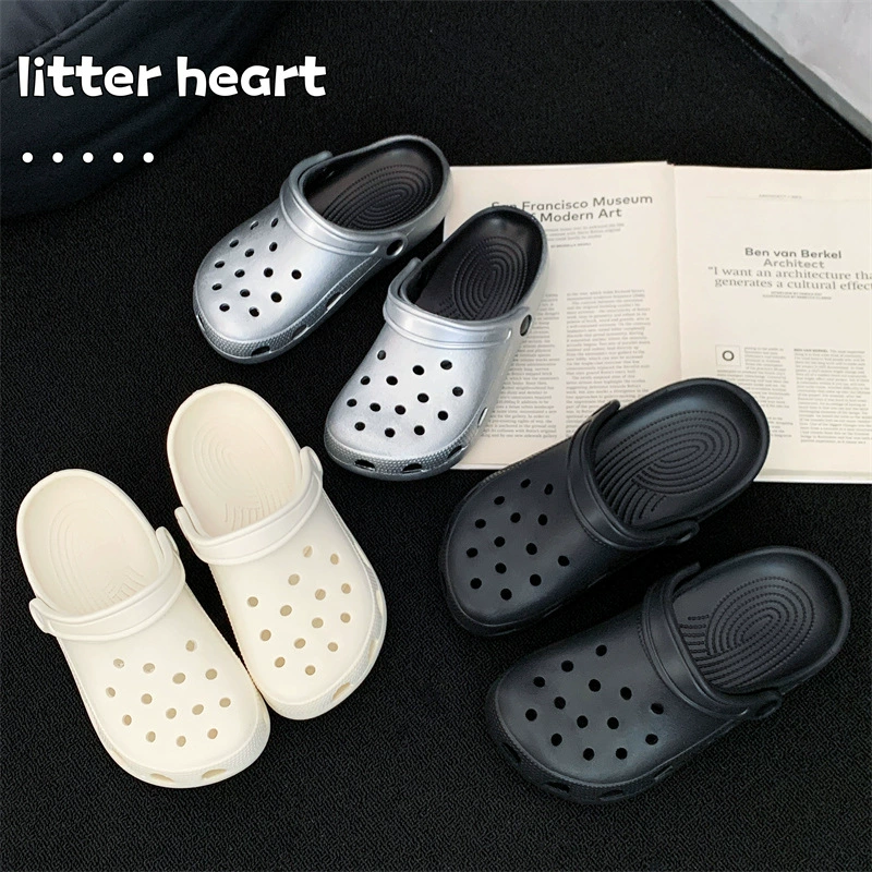 Серебряная пещерная обувь нишевые модные дикие материалы EVA легкий и удобный нескользящий и неприятный запах