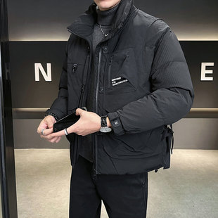 Winter three-in-one down men's jacket 2024 new vest detachable