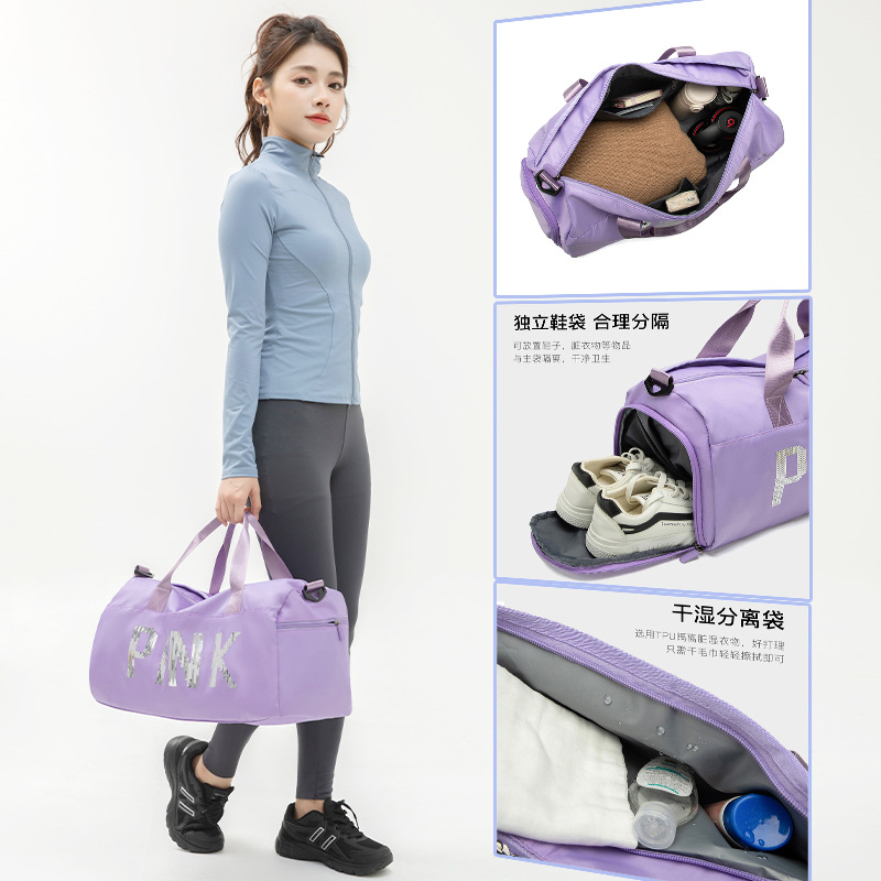 도매 인터넷 인기있는 단거리 수하물 가방 남성과 여성의 대용량 휴대용 편지 여행 가방 건조 및 습식 분리 요가 체육관 가방
