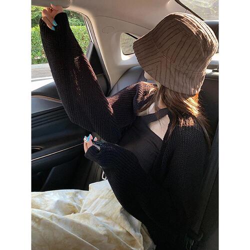 Lazy-style Knitted Cardigan for Women,  New Arrival – Short Vest, Loose-Fitting Small Shawl-Style Top, Perfect for Layering as an Outerwear Coat