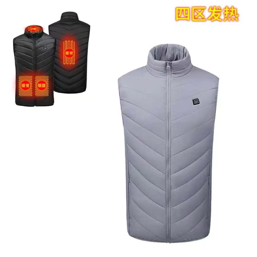 Chaleco de calefacción transfronteriza Zona 9 Chaleco de calefacción inteligente calefacción eléctrica traje de calefacción de hombres y mujeres temperatura constante Chaleco de calefacción de todo el cuerpo