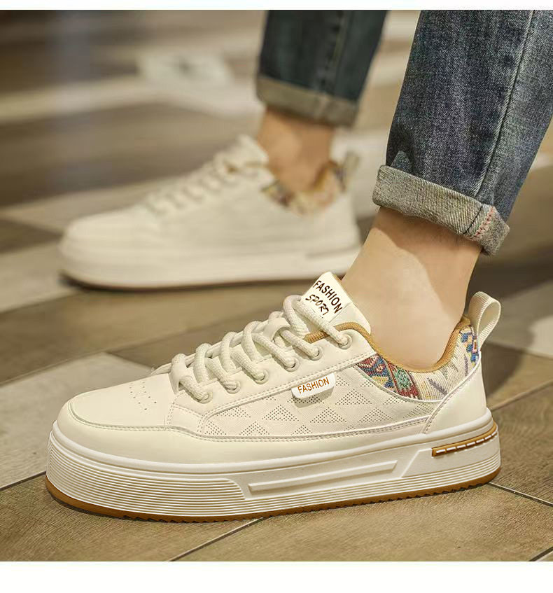 Giày sneaker trắng nam cổ thấp, nhẹ nhàng thoáng khí, phong cách retro dễ phối đồ — R 565m Trắng, R 565m thẻ chi tiết 3