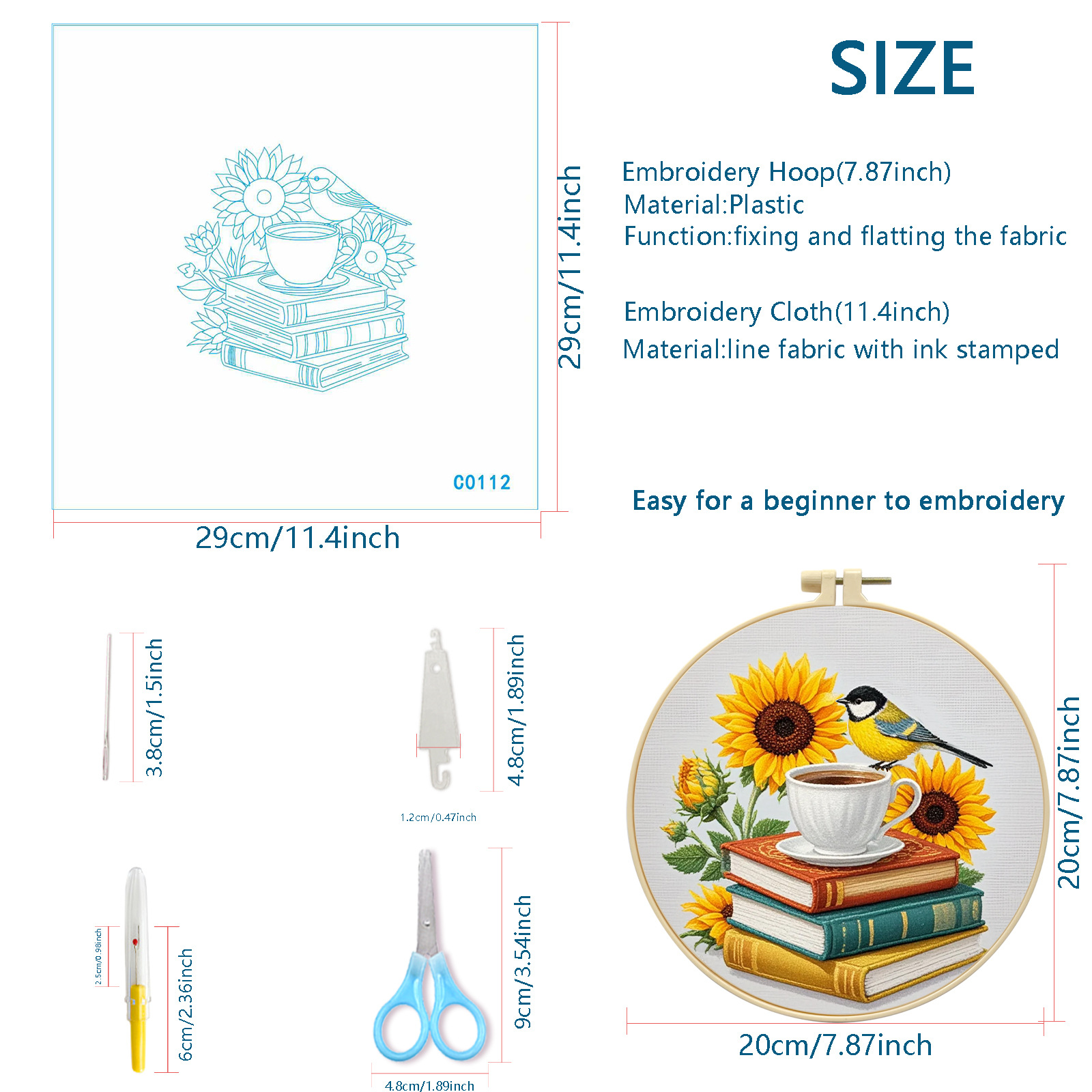 Ventas transfronterizas en caliente de nuevos libros de globo de calor bordados fonógrafo floral serie de kits bordados hechos a mano material DIY