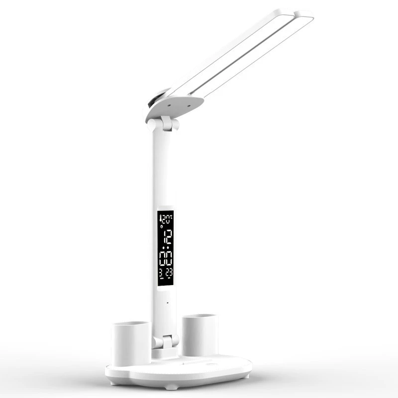 Study Table Lamp, USB Powered, Eye‑Protection LED with Pen Holder, Adjustable Brightness