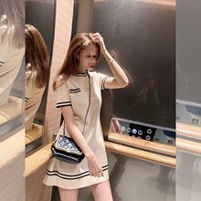 小香名媛风连衣裙夏季新款2023法式复古轻奢气质仙女甜美温柔裙子