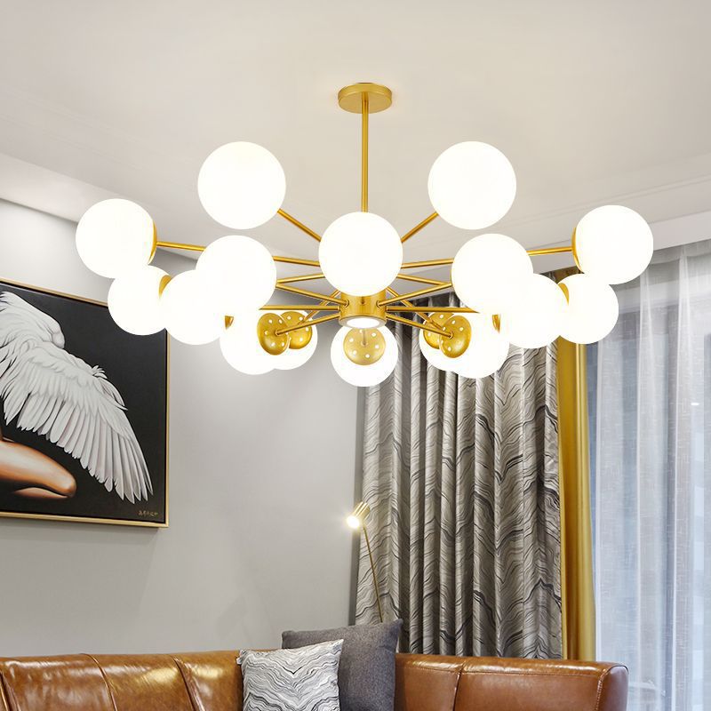 Nordic style modern minimalist creative home living room light dining room bedroom magic bean chandelier American style hall glass ball