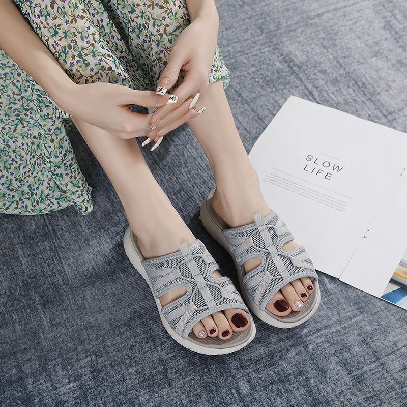 Stock H1109 - A7 Europa y los Estados Unidos 2025 nuevo deporte MD sandalinas casuales de mujer de color sólido cómodas sandalias de tamaño grande mayorista