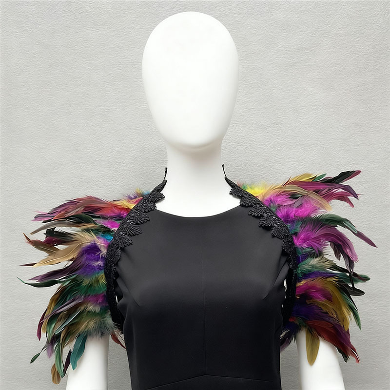 Amazon plumas mantel luchador show traje gladiador vestido estilo vikingo carnaval antiguo abrigo aristocrático TK