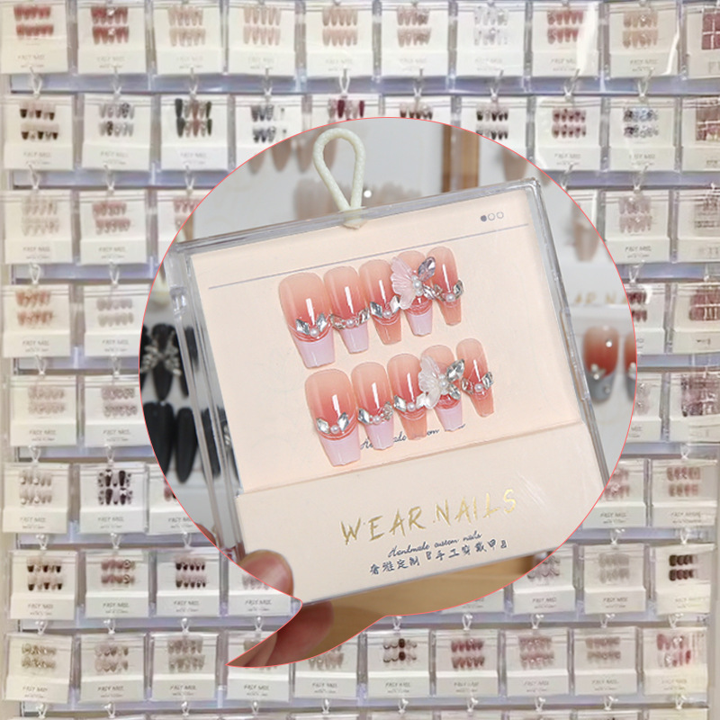 Handmade Wearable Nail Polish Stickers, Autumn High-End Nail Tips, Popular on Xiaohongshu, Exquisite Ins-Style Handmade Wearable Nail Polish Stickers, Autumn High-End Nail Tips, Popular on Xiaohongshu, Exquisite Ins-Style