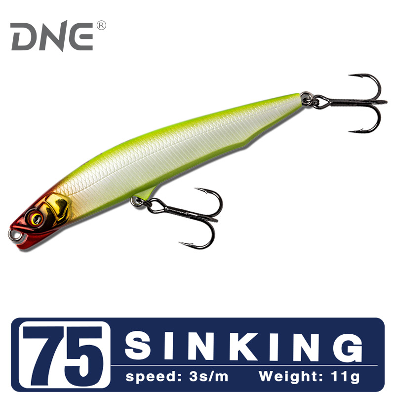 Sinking Minnow Lures Shallow Diving Minnow Baits Fresh Water Bass Swimbait Tackle Gear