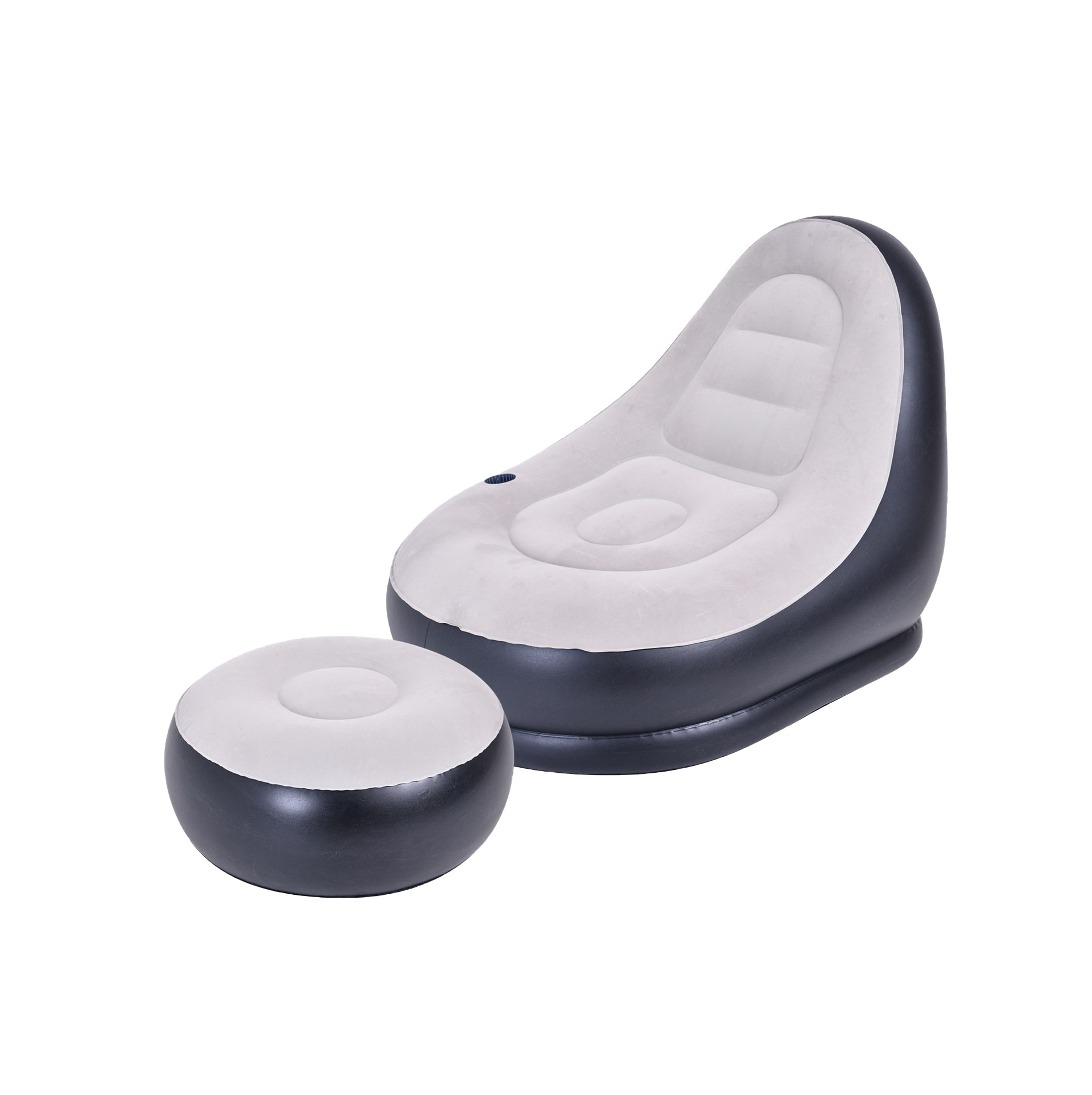 검은 색과 회색 더블 스티칭