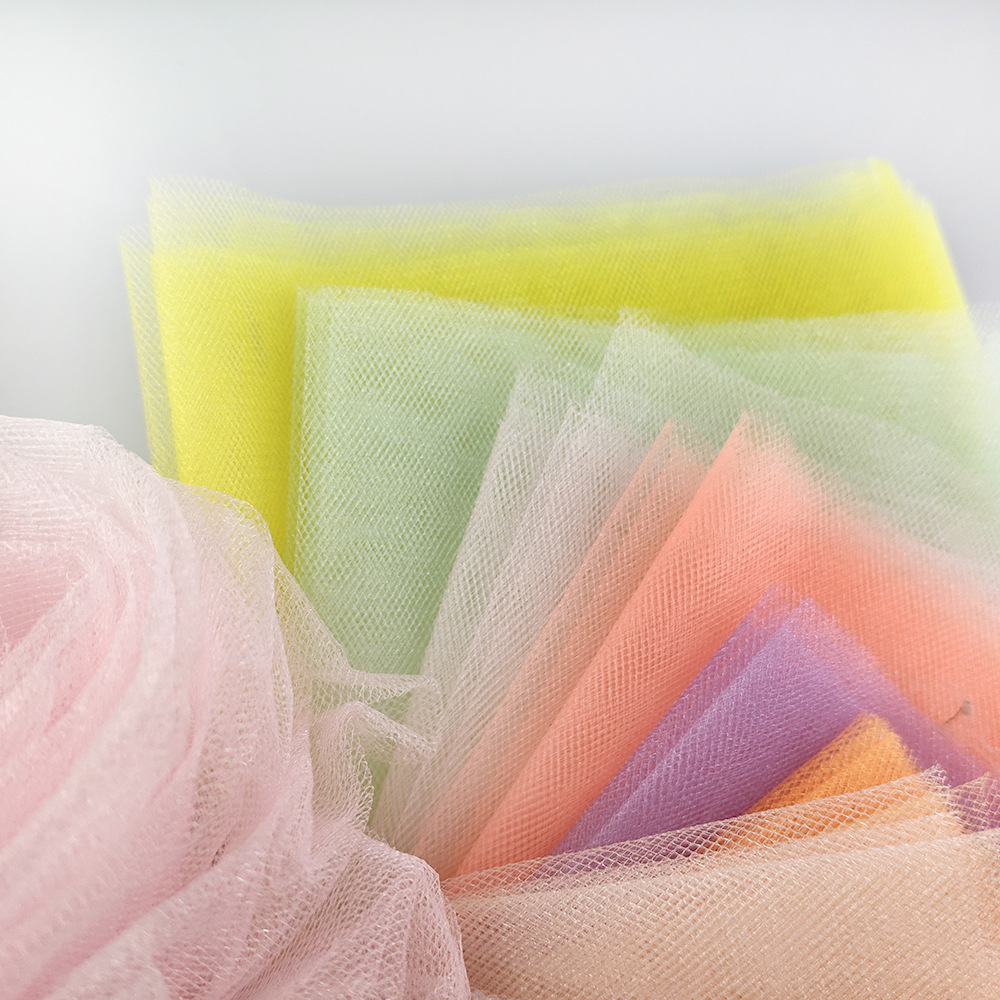 现货涤纶中硬蓬蓬裙闪光美国网  饰品玩具布婚纱服装亮光网纱布料