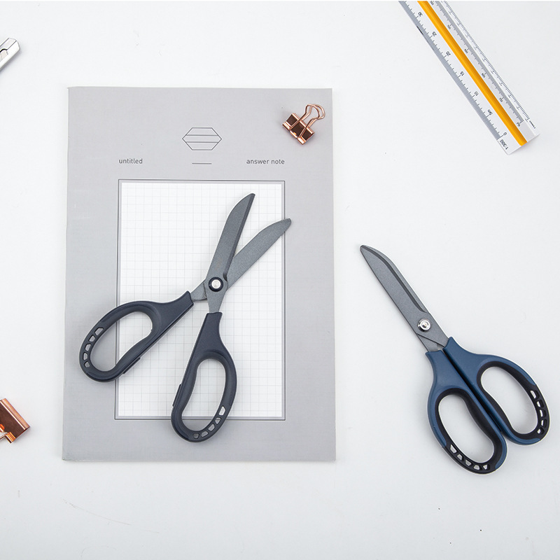 Deli 77753 Office Scissors: Precision Paper-Cutting, Non-Stick Design, Durable, Creative, and Ergonomically Comfortable for Effortless Use
