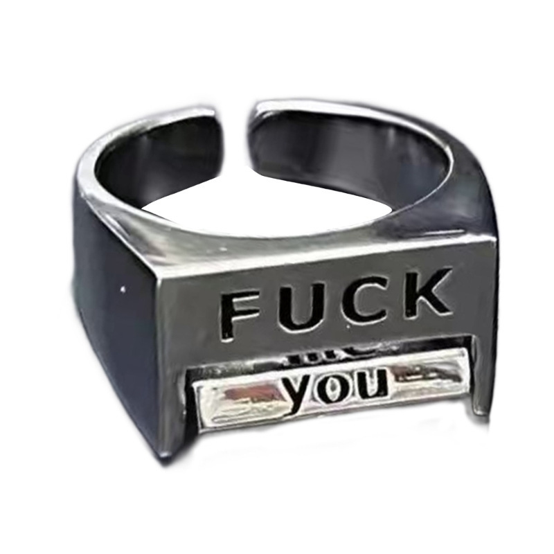 Anti-Stress/Love-Themed Ring to Change Mood, Creative Ring for Unique Mental States, Adjustable Open Ring
