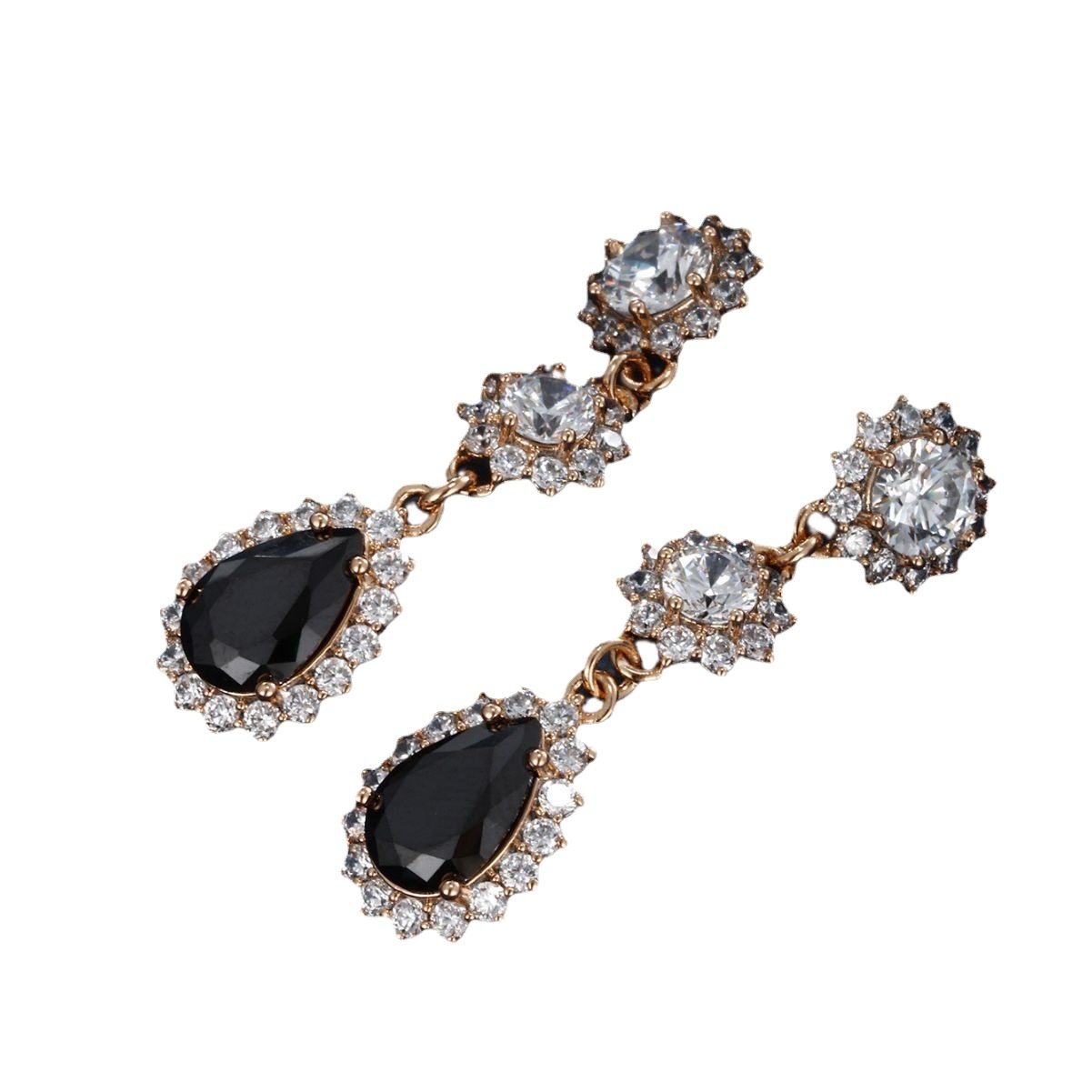 Xupe joyería europea y americana nueva gota de agua pendientes de circón super brillante nupcial boda pendientes mujer romántica boda pendientes