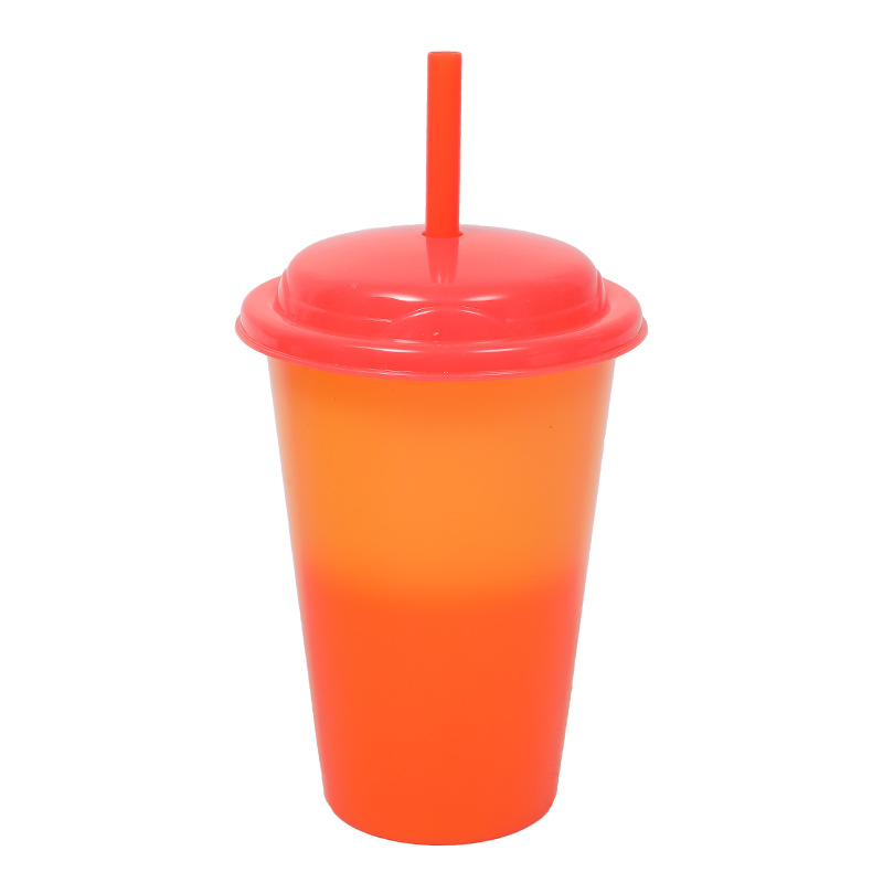 Nuevo hogar de una sola capa pp taza de paja para niños 350ml con tapa café jugo de plástico frío taza de agua portátil