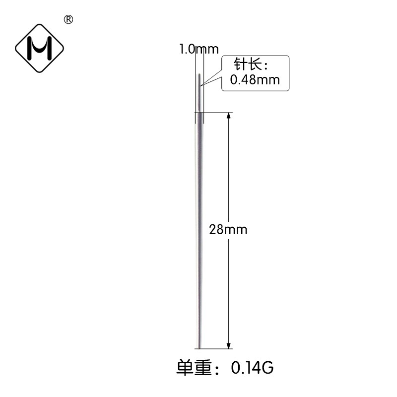 Meishier 316F ステンレス鋼穿孔ガイドロッドチタン鋼補助穿孔針外歯ガイド針雌ねじ穿孔