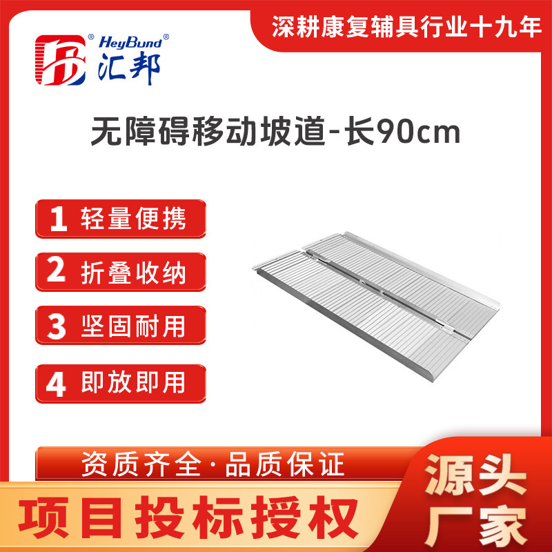 Foldable Portable Mobile Ramp for Disabled Patients with Barrier-Free Aging-Friendly Modification