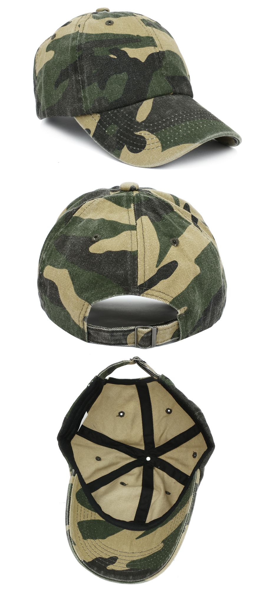154g Weight Baseball Cap Hats Type Street, Sports Occasion Cotton Material Camouflage Pattern All Seasons Season Men's Gender Retro, Cool Style Style Curved Eaves Rim Men's Retro Cool Style Camouflage Curved Eaves Baseball Cap 3
