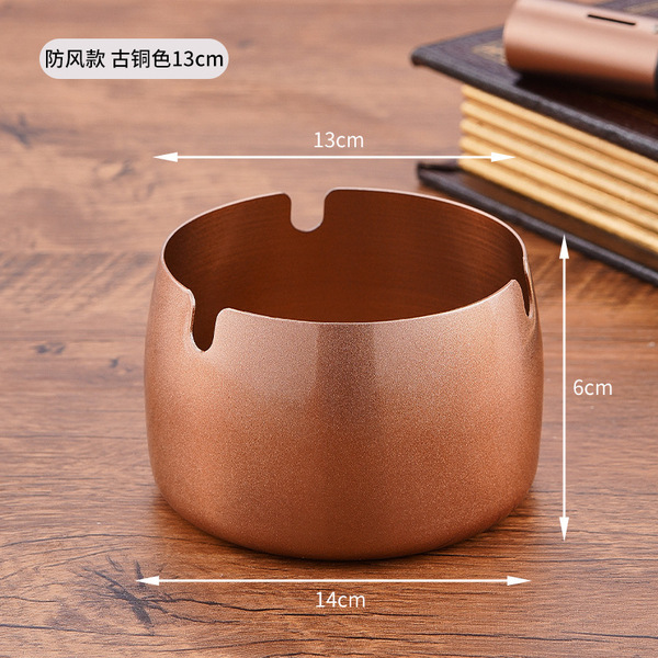 windproof ashtray stainless steel for hotel for commercial use
