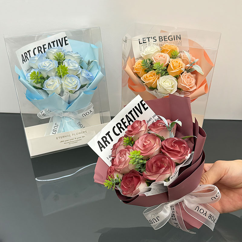 迷你小花束见面玫瑰成品生日礼物口袋永生花花干花装饰
