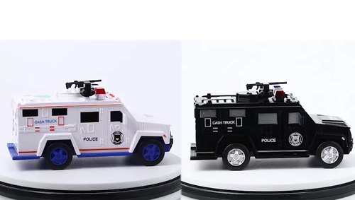 Cross-border children's toy cash transport vehicle piggy bank children's password box automatic money roll fingerprint password lock color box wholesale