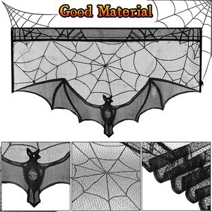 Spot Cross-Border Halloween Curtains, Door Curtains, Halloween Fireplace Scarves, Stove Scarves, Fireplace Curtains