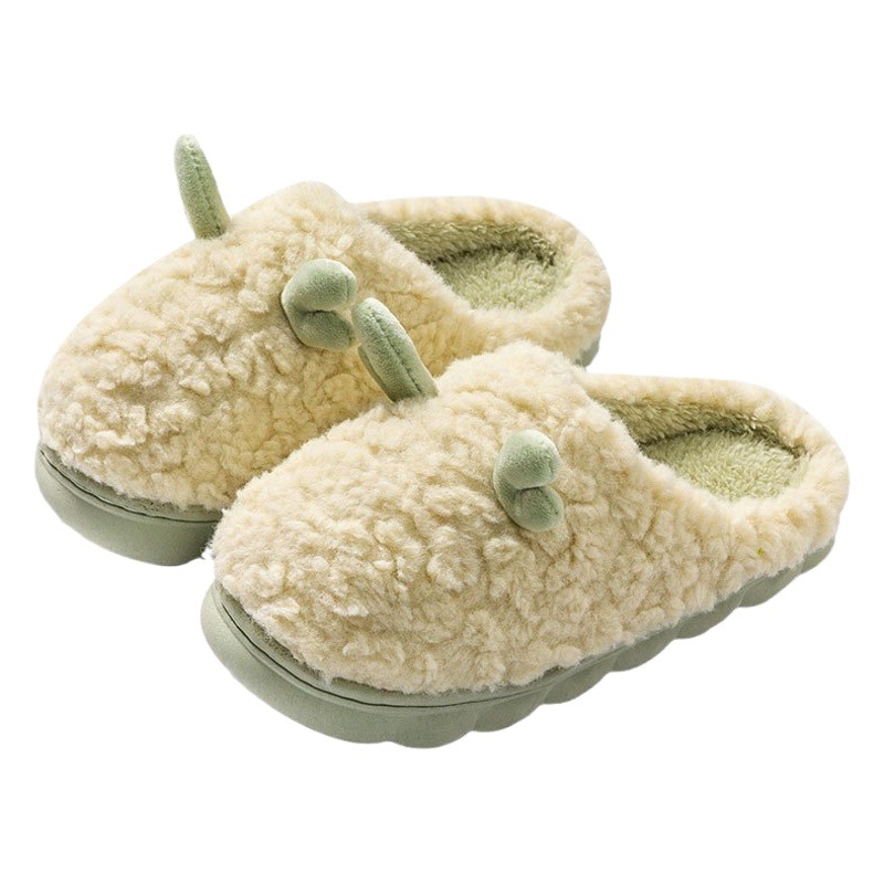 Zapatillas de algodón Cixi damas primavera y otoño invierno interior hogar antideslizante pareja cálida invierno pelo de invierno felpa hombre