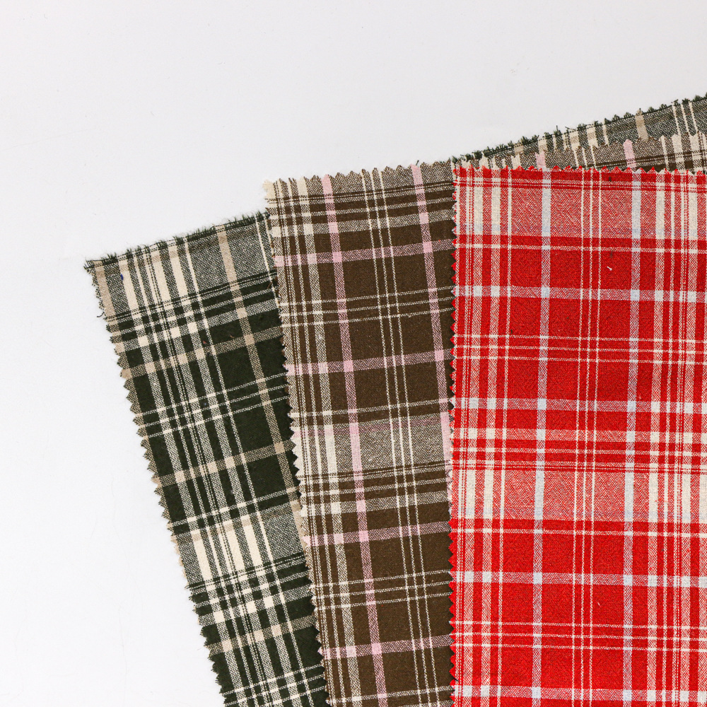 现货全棉色织水洗棉格子布 新款时装衬衫面料节日用布 格子面料