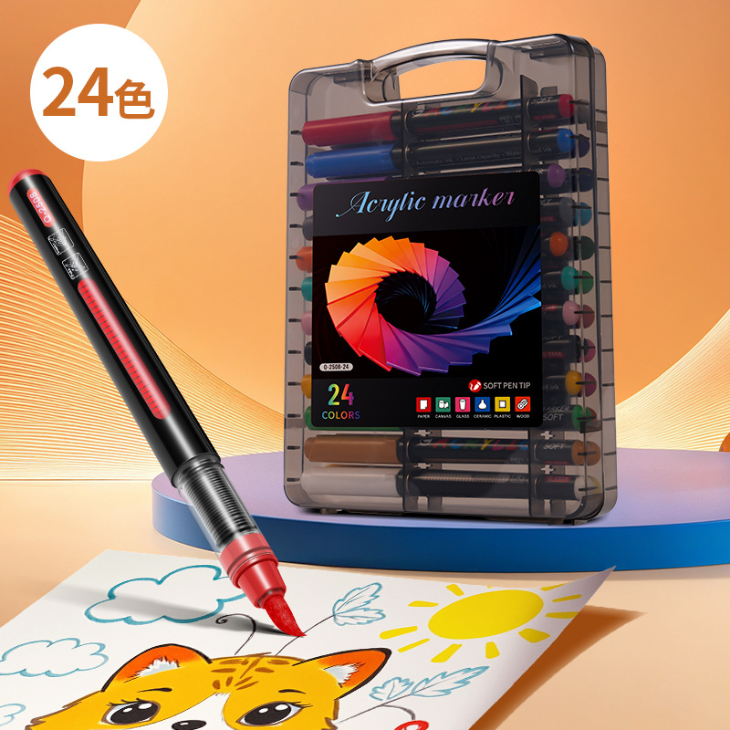Nuevo tipo líquido directo de acrílico marcador de color plegable para estudiantes de jardín de infantes no tóxico pintado de arte marcador especial