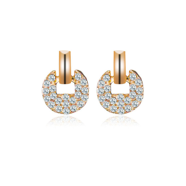 copper geometric retro fashionable elegant earrings