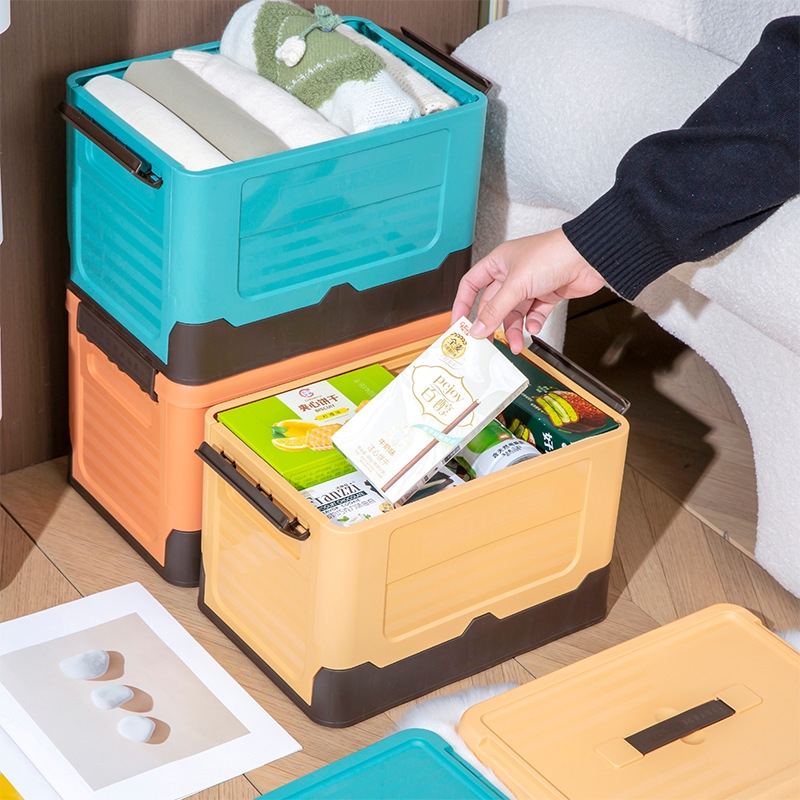 foldable storage box outdoor car trunk plastic storage box household clothes toy sundries box