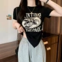 不规则美式短袖绝美t恤