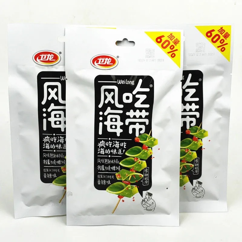 80+32g加量装风吃海带厚片卫龙解馋小零食开袋即食香辣休闲小吃