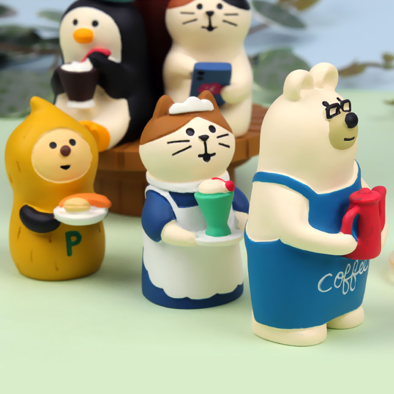 Cake Cat Japanese Zakka Bear Boss Cute Handmade Ornaments Home Cute Resin Ornaments Crafts