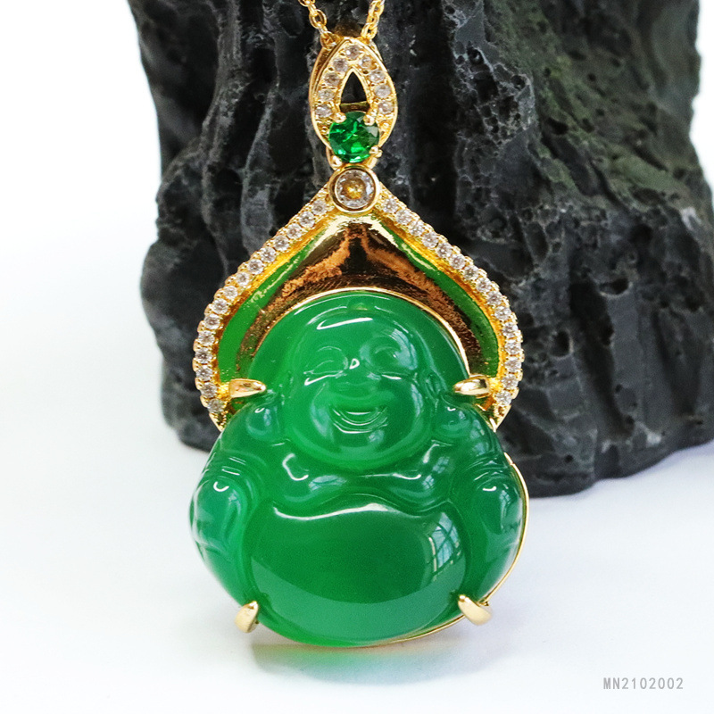 크리소프레이즈 부처님 펜던트 부처님 라이트 다이아몬드 세팅(합금 체인 포함) MN2102002
