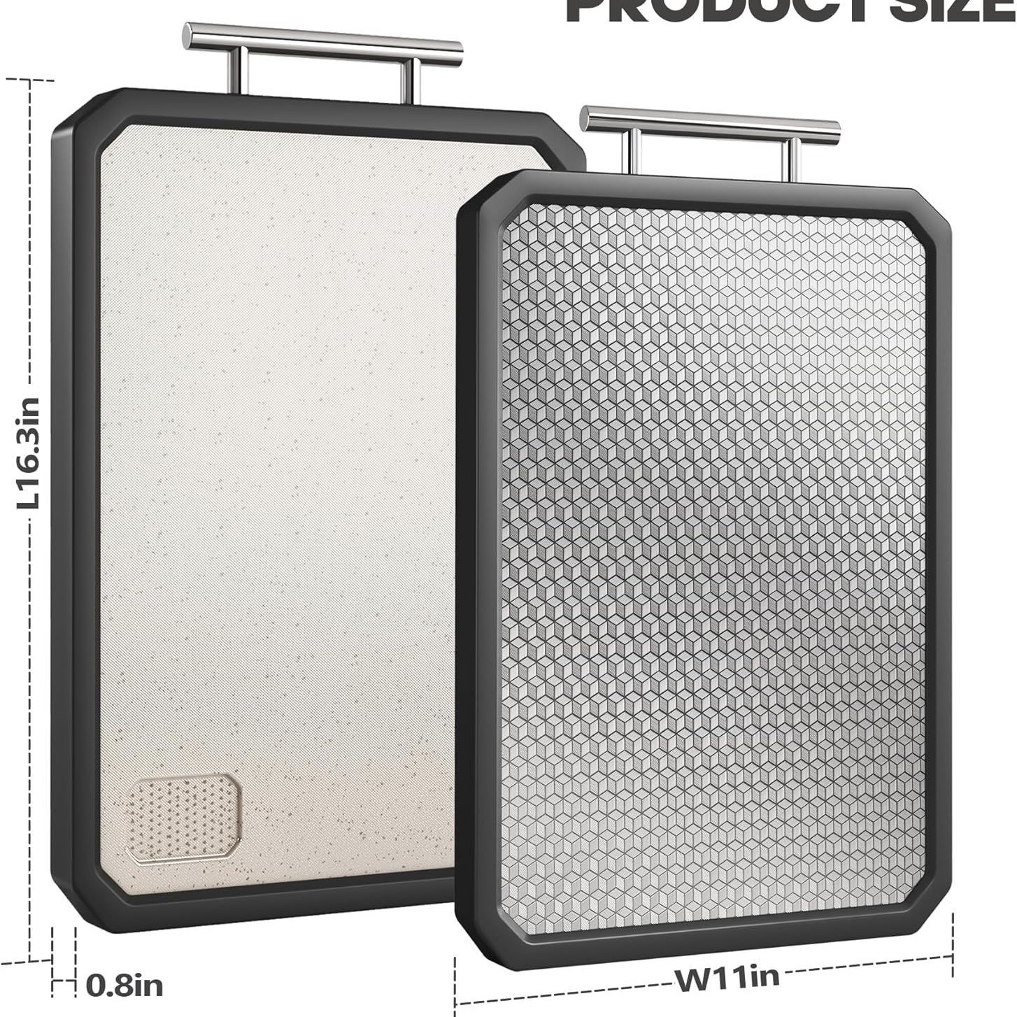 Amazon palma de trigo PP304 tablero de corte de acero inoxidable tablero de corte de verduras de acero inoxidable de grado alimenticio tablero de verduras de plástico