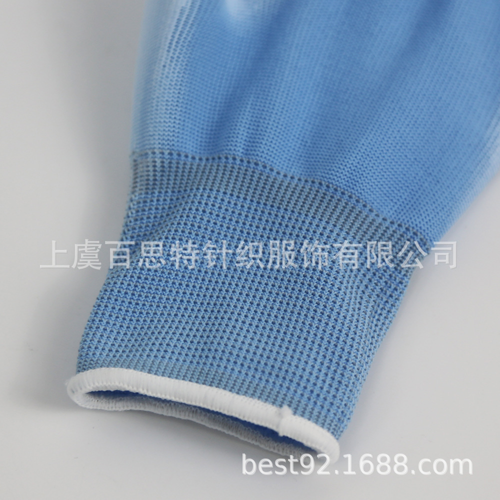 13针PU浸胶劳保工作手套搬运花园修理手套涤纶材质耐磨耐油可定制