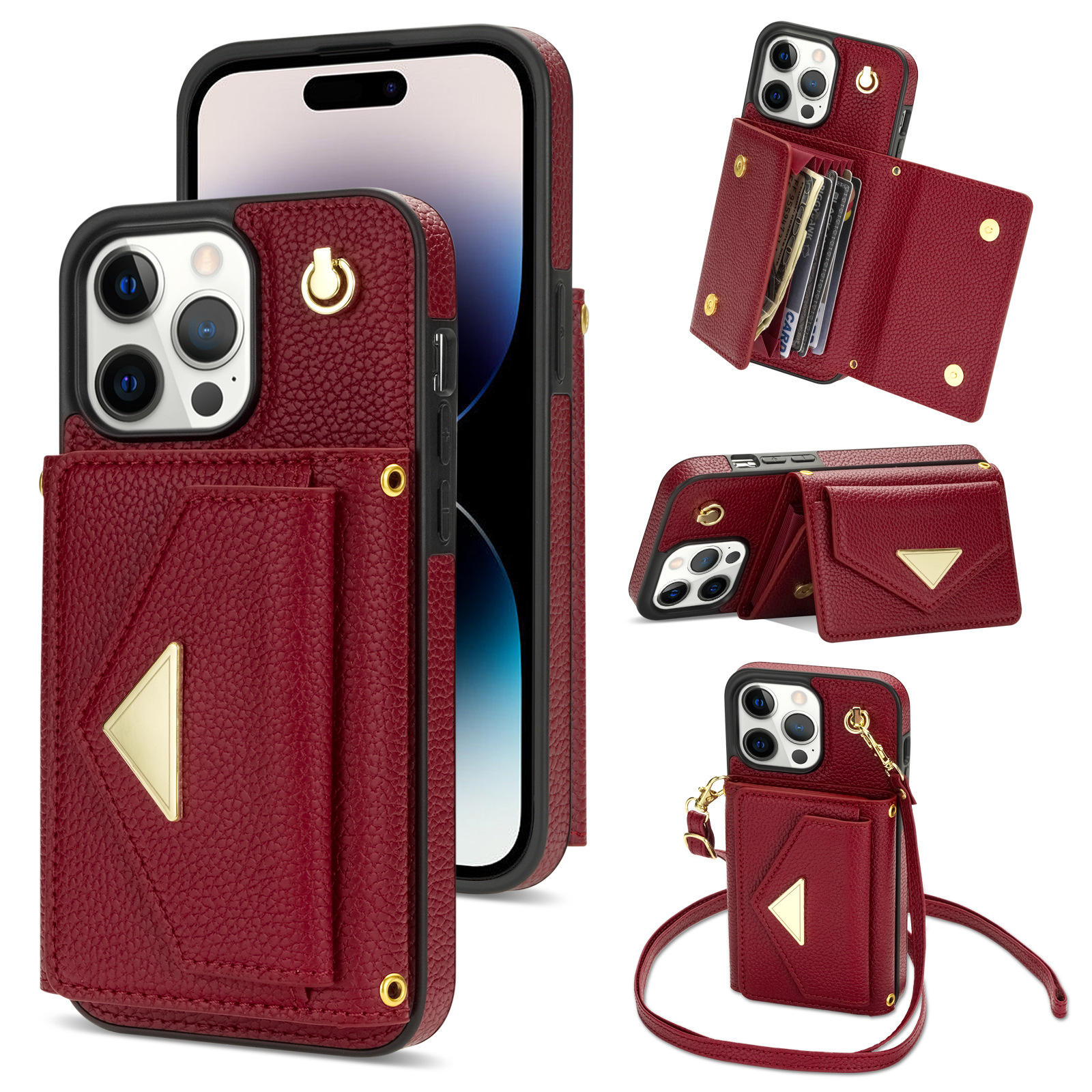 Retro Solid Color Pu Leather   Phone Cases display picture 9