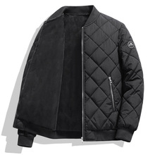 2024新款大码冬季羽绒棉服休闲男加绒加厚棒球服男装立领棉袄外套