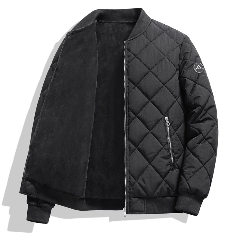 2024 новые зимние пуховые хлопчатобумажные повседневные мужские плюшевые толстые бейсбольные костюмы мужские куртки с воротником