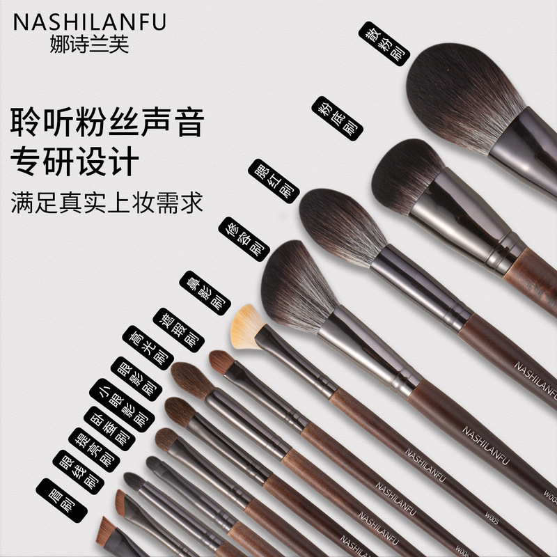 沧州新款跨境动物毛眼部刷套装散粉腮红刷眼影修容化妆刷美妆工具|undefined