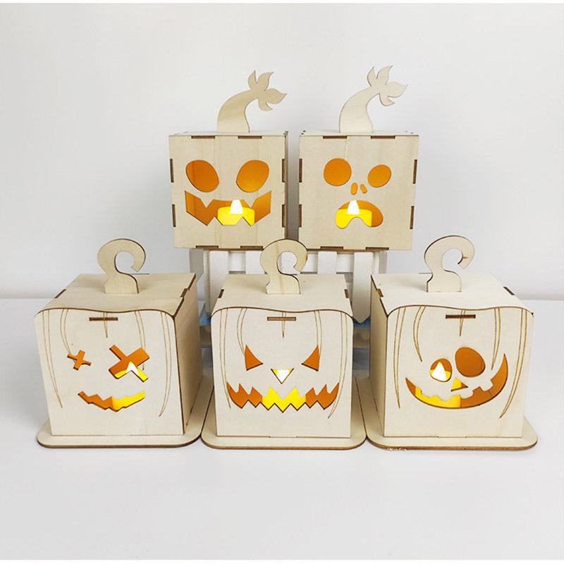 Halloween Wooden Pumpkin Ornaments Kidsren's Handmade DIY Painted Luminous Pumpkin Lanterns Halloween Desktop Decoration Gifts Halloween Wooden Pumpkin Ornaments Kidsren's Handmade DIY Painted Luminous Pumpkin Lanterns Halloween Desktop Decoration Gifts