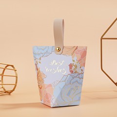 新しいウェディングキャンディボックスブルーヨーロピアンフラワーウェディングキャンディバッグポータブル小さなギフト包装ボックス婚約キャンディボックス