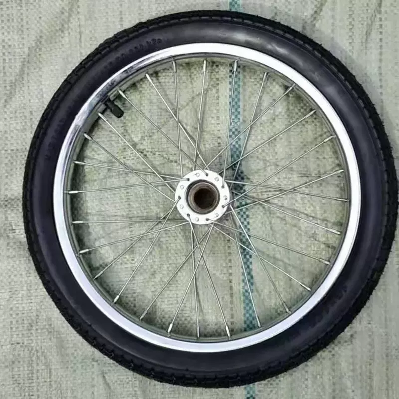 工厂制作各种自行车拖车轮子辐条轮铝合金花鼓铝合金圈橡胶轮胎