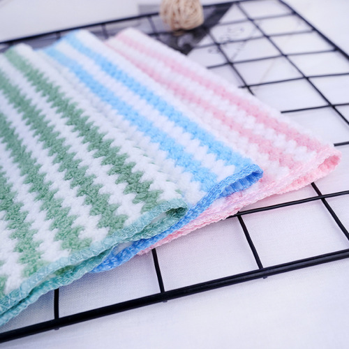 Coral velvet square towel, thickened kitchen rag, oil-free, lazy rag, scouring cloth, roger cleaning cloth, wholesale