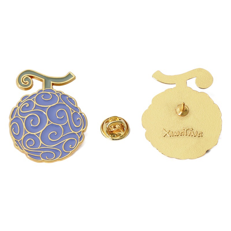 Erchuang celebridad de dibujos animados una pieza fruta del diablo 8 flor aleación zinc broche regalo pequeña insignia joyería