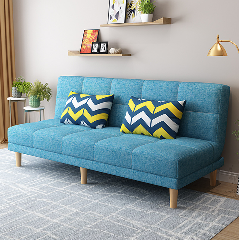 Fábrica directa sofá de piel de gato garra sala de estar pequeña casa de alquiler tienda de ropa doble plegable multifuncional dos
