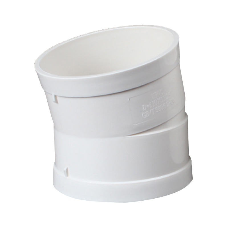 PVC micro codo offset pequeña curva 50-160 especificación completa accesorios de juntas de drenaje de ángulo pequeño